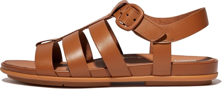 FitFlop GRACIE Matt-Buckle Leather Fisherman Sandals