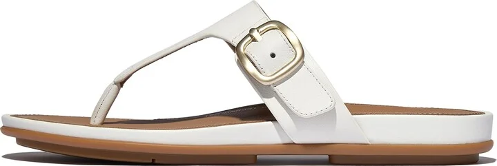 FitFlop GRACIE Matt-Buckle Leather Toe-Post Sandals