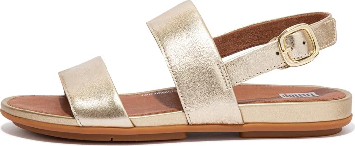 FitFlop GRACIE Metallic Leather Back-Strap Sandals