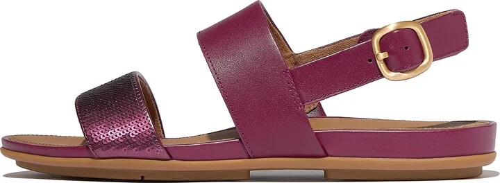 FitFlop GRACIE Sequin Leather Back-Strap Sandals Leather Sequin