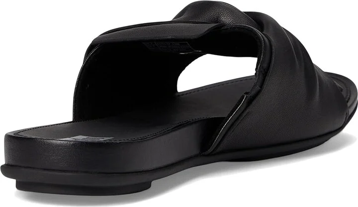 FitFlop Gracie Soft-Twist Leather Slides Women's Wedge Shoes All Black : 5 M (B) - Image 4
