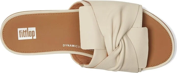 FitFlop Gracie Soft-Twist Leather Slides Women's Wedge Shoes Paris Beige : 10 M (B) - Image 2