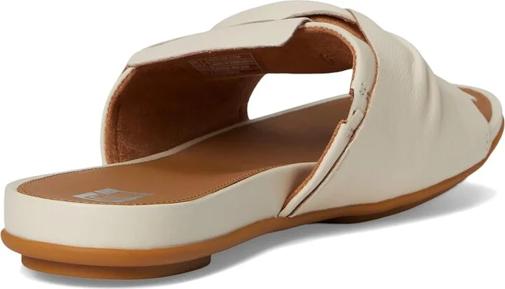 FitFlop Gracie Soft-Twist Leather Slides Women's Wedge Shoes Paris Beige : 10 M (B) - Image 4