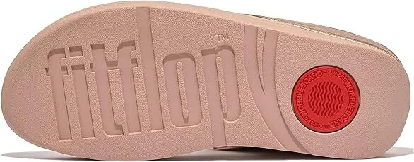 FitFlop Halo Bead-Circle Metallic Toe-Post Sandals Women's Sandals Rose Gold : 7 M (B), Leather - Image 3