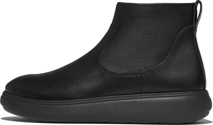 FitFlop iQ-COMFF Leather Zip Ankle Boots