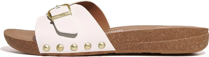 FitFlop IQUSHION Adjustable Buckle Leather Sliders