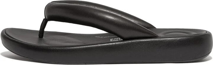 FitFlop IQUSHION D-LUXE Padded Leather Flip-Flops