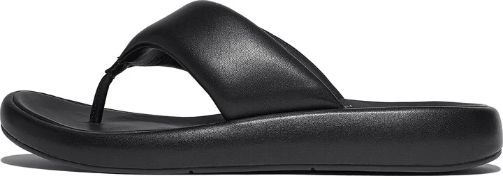 FitFlop IQUSHION D-Luxe Padded Leather Toe-Post Sandals