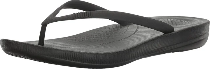 FitFlop Iqushion Ergonomic Flip-Flop Women's Sandals All Black : 6 M (B) - Image 2