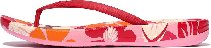 FitFlop IQUSHION Flowerz Ergonomic Flip-Flops Snake-Embossed Rubber (TPU)