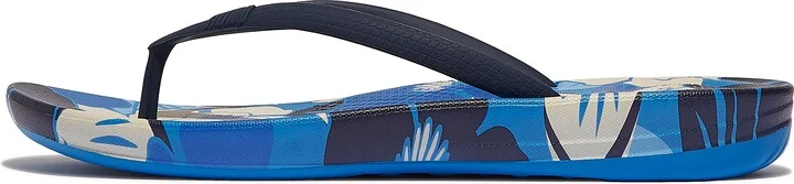 FitFlop IQUSHION Flowerz Ergonomic Flip-Flops Snake-Embossed Rubber (TPU)