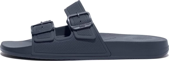 FitFlop iQUSHION Iqushion Two-Bar Buckle Slides Rubber