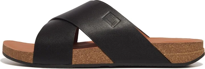 FitFlop IQUSHION Leather Cross Slides