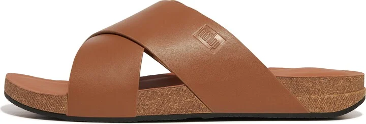 FitFlop IQUSHION Leather Cross Slides