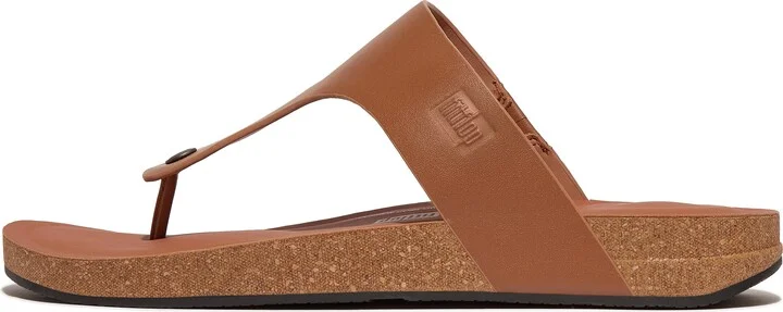 FitFlop IQUSHION Leather Toe-Post Sandals