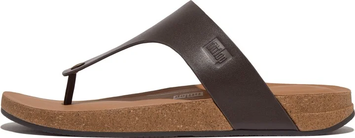 FitFlop IQUSHION Leather Toe-Post Sandals