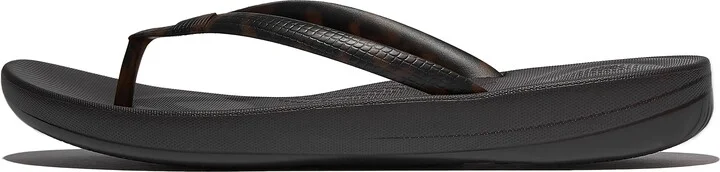FitFlop IQUSHION Leopard Flip-Flops Snake-Embossed Rubber (TPU)