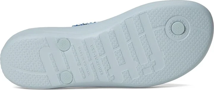 FitFlop Iqushion Multi-Crystal Ergonomic Flip-Flops Women's Wedge Shoes Quiet Blue : 7 M (B), Rubber - Image 3