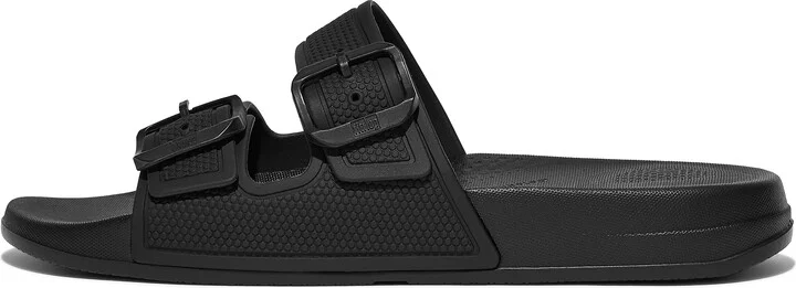 FitFlop iQUSHION Two-Bar Buckle Slides Rubber