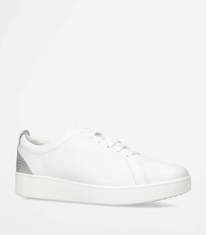 FitFlop Leather Embellished Rally Sneakers - Image 3