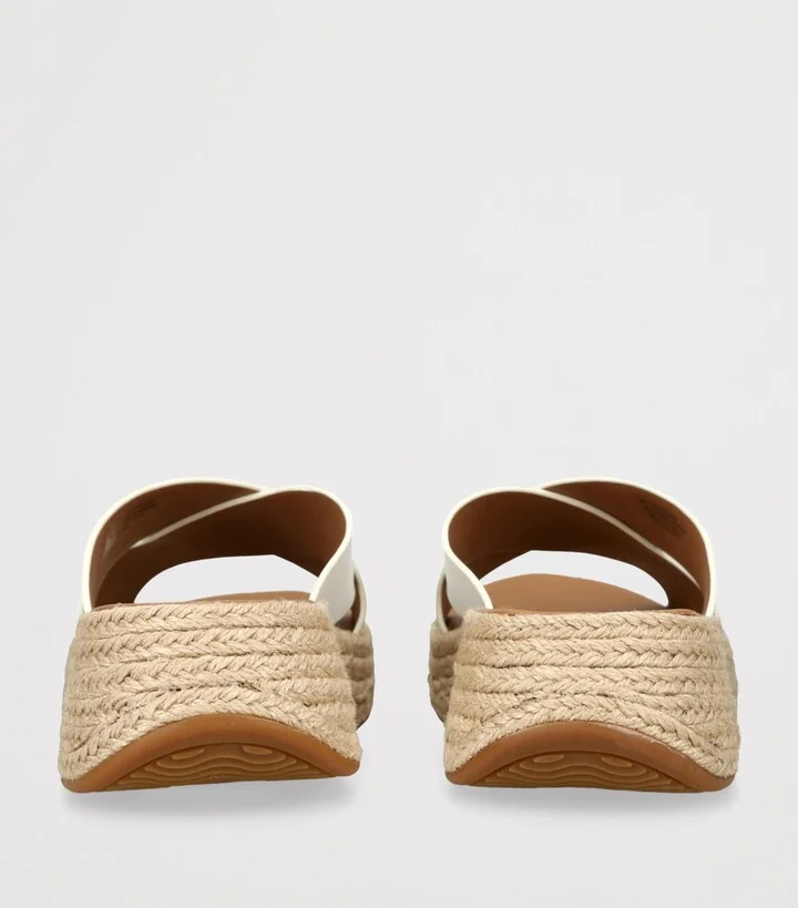 FitFlop Leather F-Mode Flatform Slides - Image 2