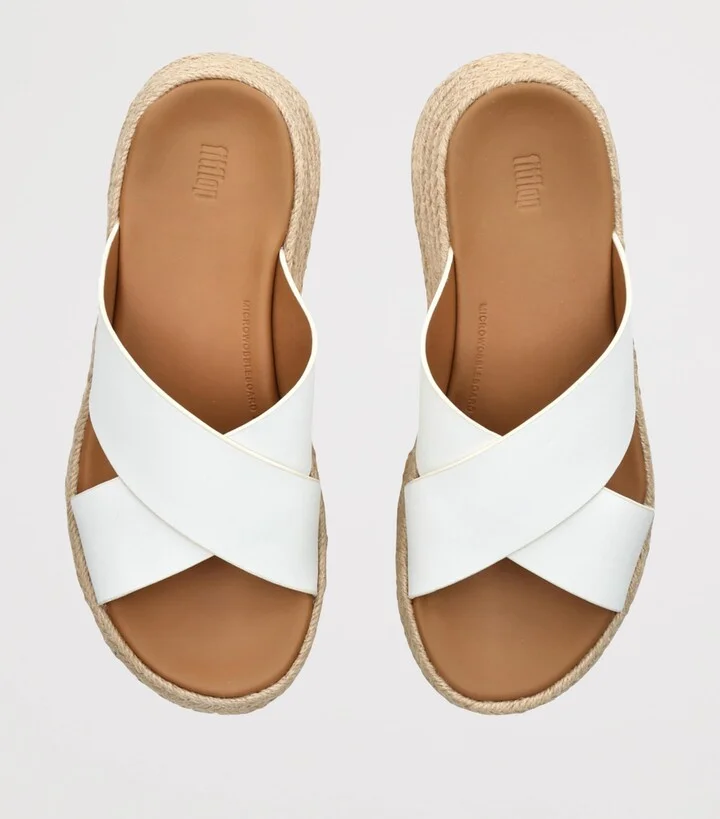 FitFlop Leather F-Mode Flatform Slides - Image 4