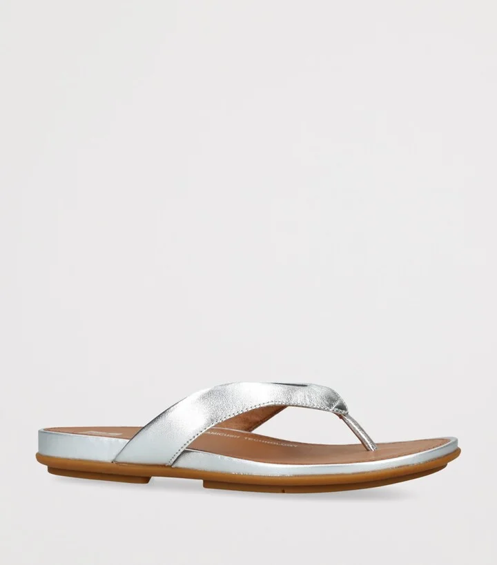 FitFlop Leather Gracie Flip Flops - Image 3