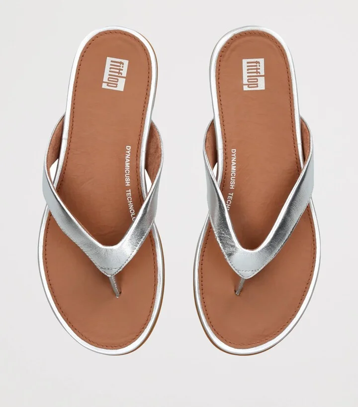 FitFlop Leather Gracie Flip Flops - Image 4
