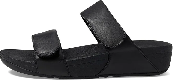 FitFlop Lulu Adjustable Leather Slides Women's Shoes All Black 2 : 5 M (B) - Image 6