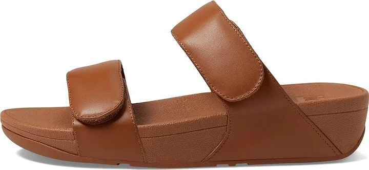 FitFlop Lulu Adjustable Leather Slides Women's Shoes Light Tan 2 : 5 M (B) - Image 6