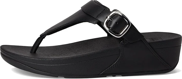 FitFlop Lulu Adjustable Leather Toe Post Sandals Women's Shoes All Black : 5 M (B) - Image 6