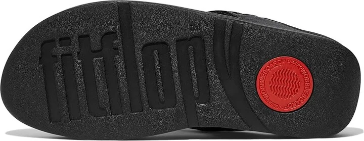 FitFlop Lulu Chunky-Snaffle Leather Toe-Post Sandals Women's Sandals Black : 9 M (B), Leather/Rubber - Image 3