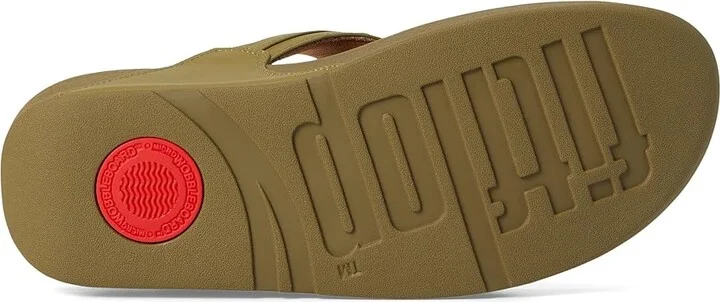 FitFlop Lulu Chunky-Snaffle Leather Toe-Post Sandals Women's Sandals Camo-green : 9 M (B), Leather/Rubber - Image 3
