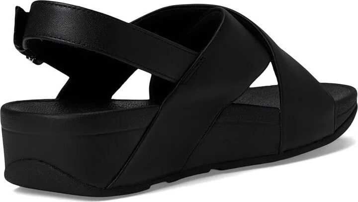 FitFlop Lulu Cross-Back Strap Sandals - Leather Women's Sandals Black : 5 M (B) - Image 5