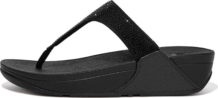FitFlop LULU Crystal Toe-Post Sandals Microfibre/Faux Leather (PU)