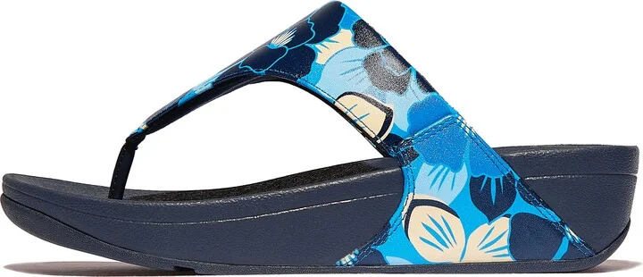 FitFlop LULU Flowerz Leather Toe-Post Sandals
