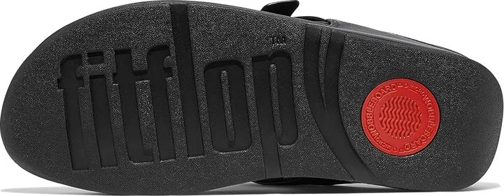 FitFlop Lulu Folded-Knot Leather Toe-Post Sandals Women's Sandals Black : 5 M (B), Leather/Rubber - Image 3