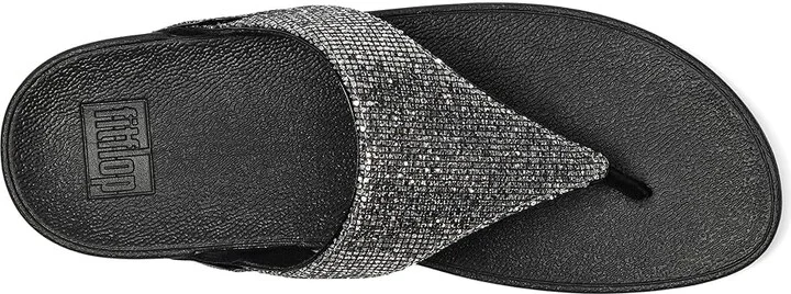 FitFlop Lulu Glitterball Toe-Post Sandals Women's Sandals Silver : 6 M (B), Leather - Image 2