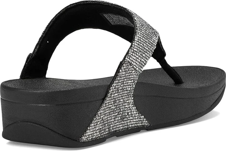 FitFlop Lulu Glitterball Toe-Post Sandals Women's Sandals Silver : 6 M (B), Leather - Image 4