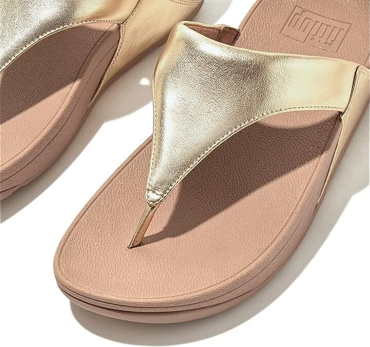 FitFlop Lulu Leather Toe Post Women's Shoes Platino : 11 M (B) - Image 4
