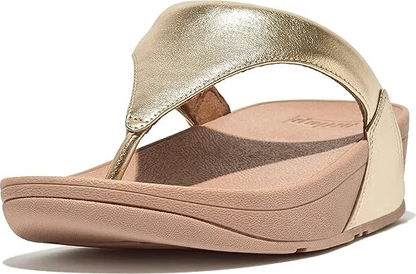 FitFlop Lulu Leather Toe Post Women's Shoes Platino : 11 M (B)