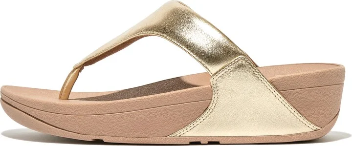 FitFlop LULU Metallic Leather Toe-Post Sandals