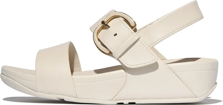 FitFlop LULU Resin-Buckle Leather Back-Strap Sandals