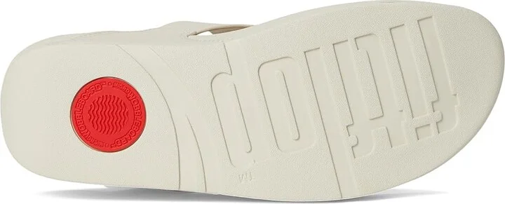 FitFlop Lulu Resin-Buckle Leather Toe-Post Sandals Women's Wedge Shoes Paris Beige : 10 M (B) - Image 3