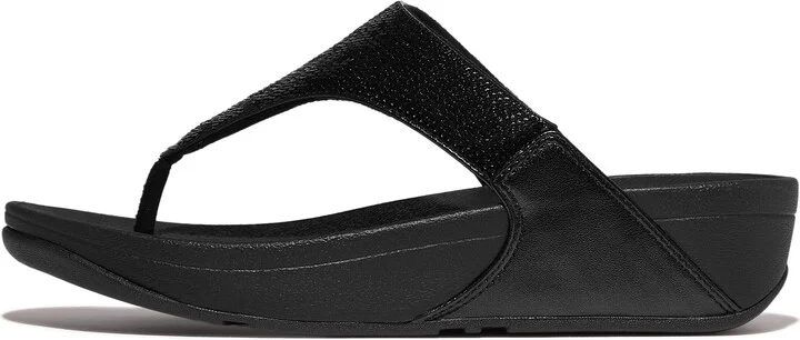 FitFlop LULU Sequin Toe-Post Sandals Sequin-Covered Fabric (Pet)/Faux-Leather (PU)/Microfibre