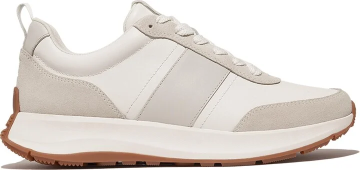 FitFlop Men's F-Mode Flow Lace up Sneakers - Urban white, Arctic gray - Image 2