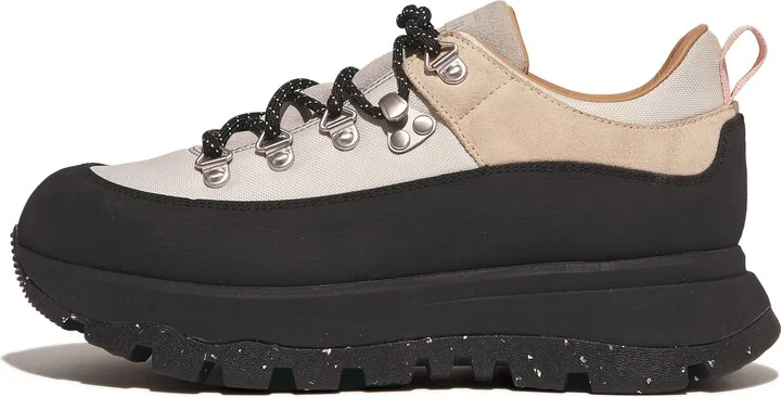 FitFlop NEO-D-HYKER E01 Waterproof Fabric/Suede Walking Sneakers Fabric (Pet Polyester)/Suede/Rubber