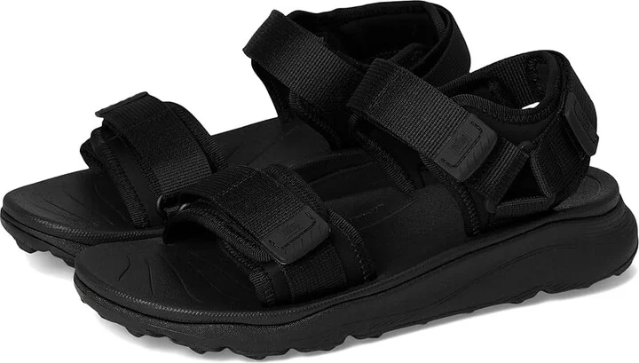 FitFlop Neo-D-Hyker (Xt) W/Resistant Adj. Outdoor Sandals Women's Wedge Shoes All Black : 7 M (B), Synthetic/Textile