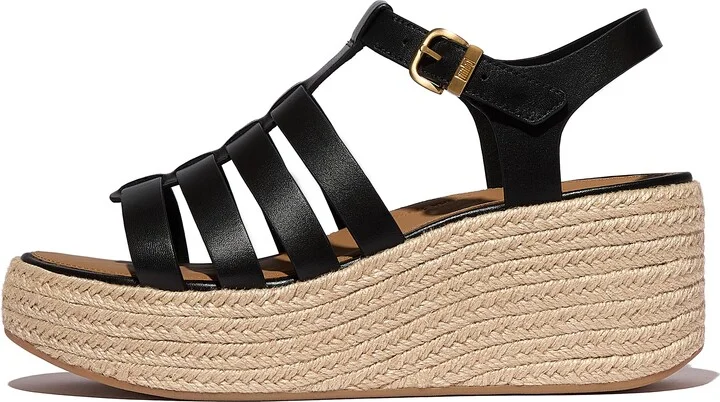 FitFlop PLATFFORMS Espadrille Leather Fisherman Wedge Sandals