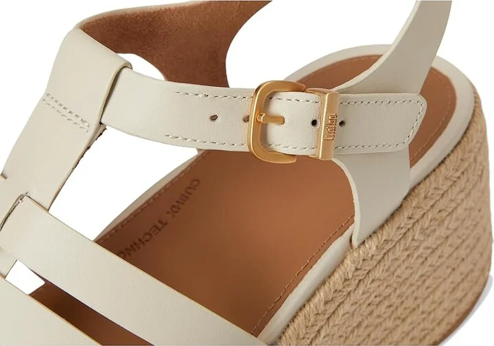 FitFlop PLATFFORMS Espadrille Leather Fisherman Wedge Sandals Women's Wedge Shoes Paris Beige : 6 M (B) - Image 7